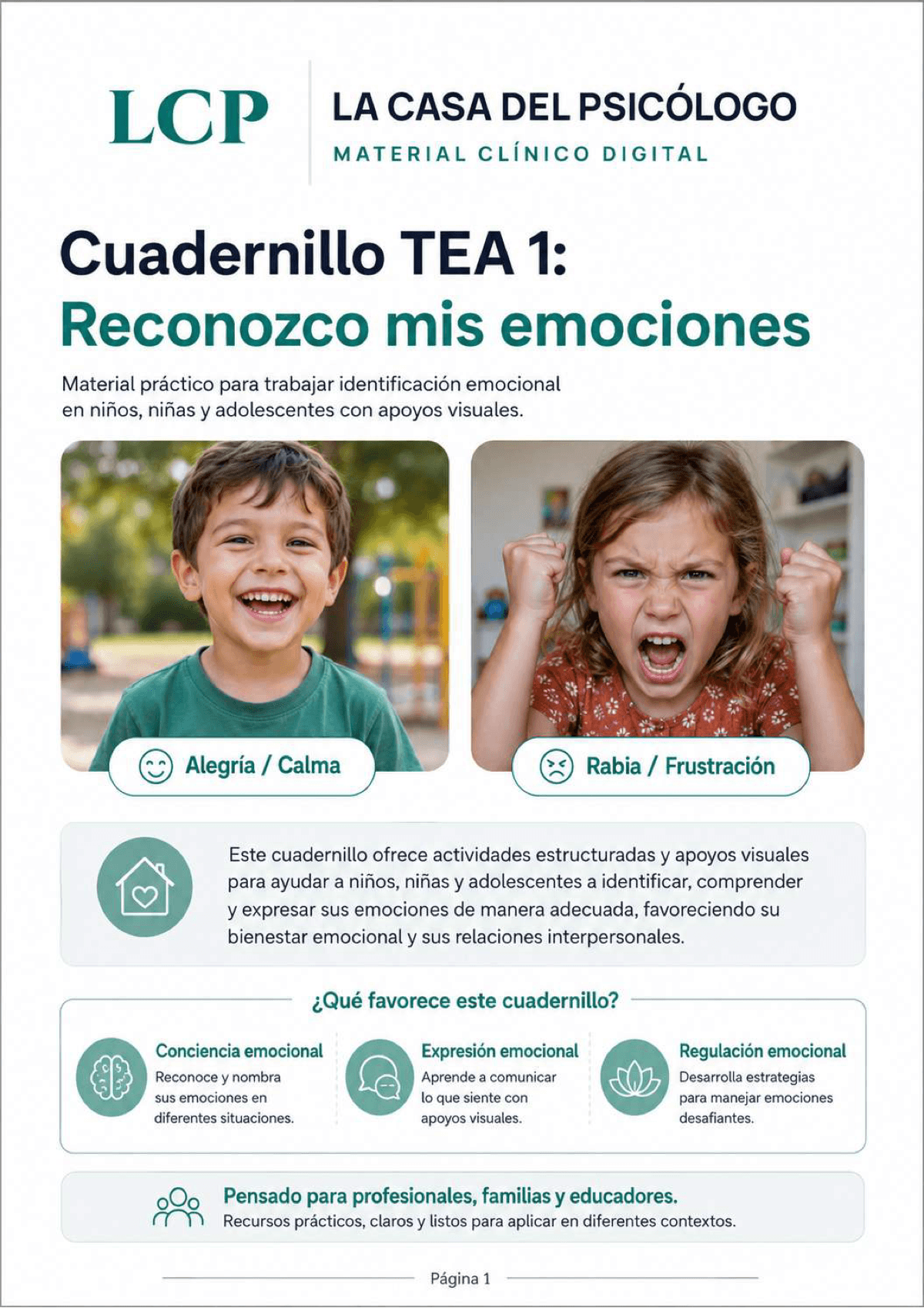 Cuadernillo TEA 1: Reconozco mis emociones