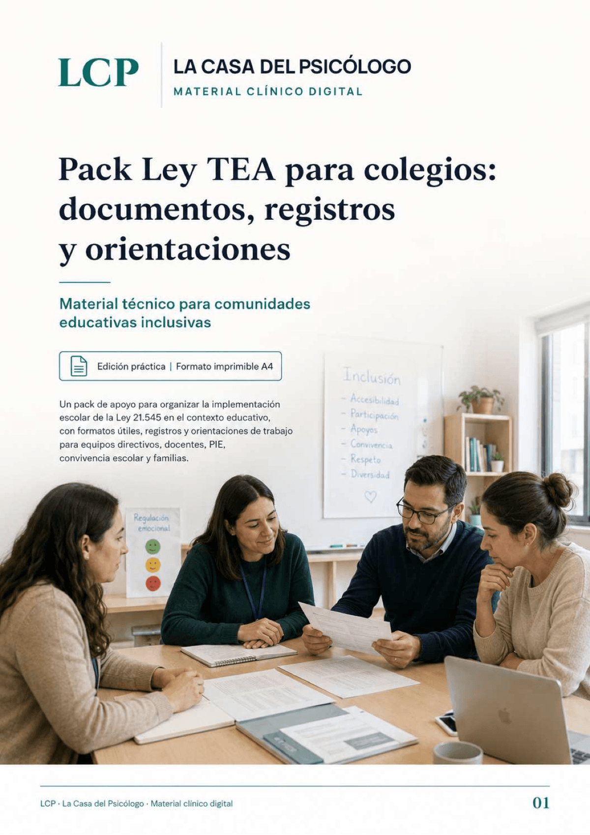 Pack Ley TEA para colegios: documentos, registros y orientaciones