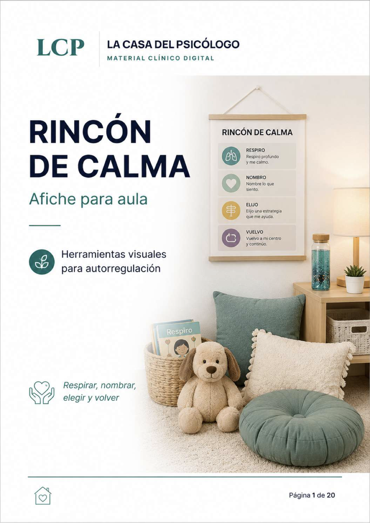Afiche aula: Rincón de calma