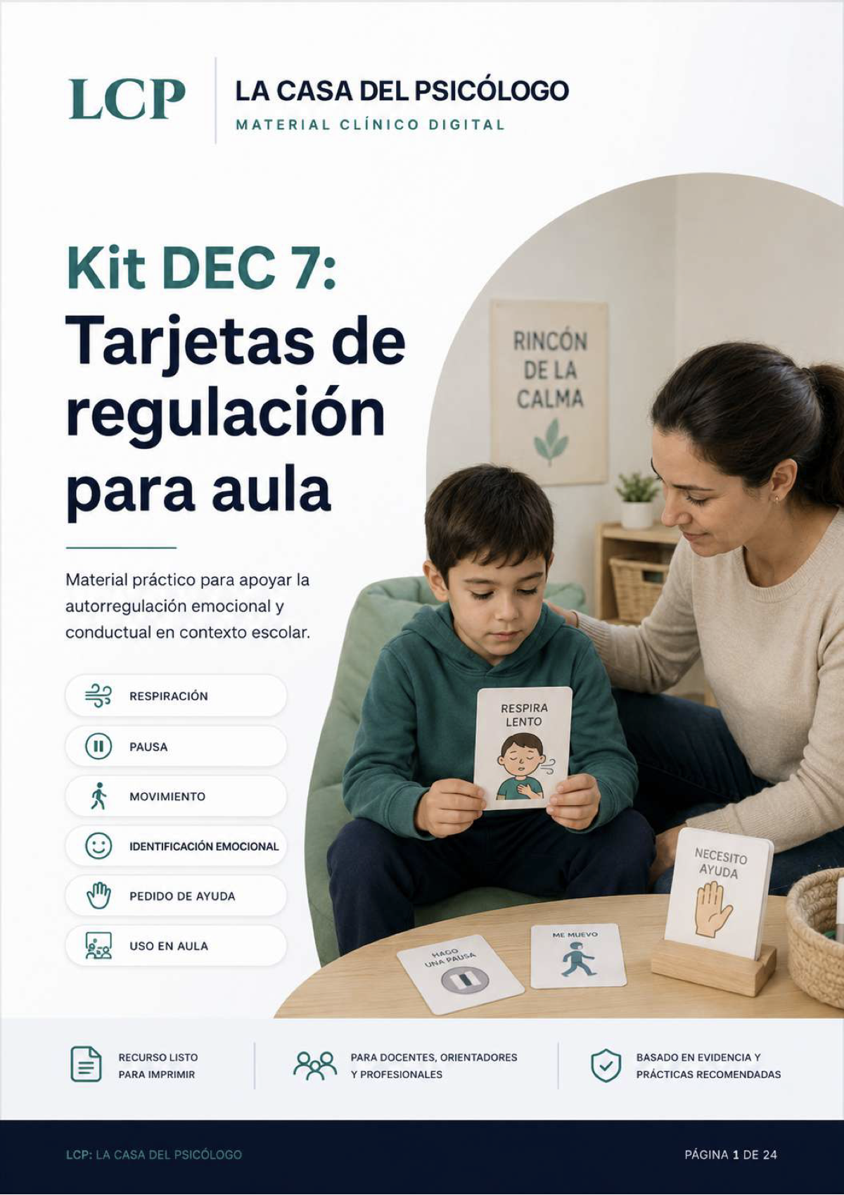 Kit DEC 7: Tarjetas de regulación para aula