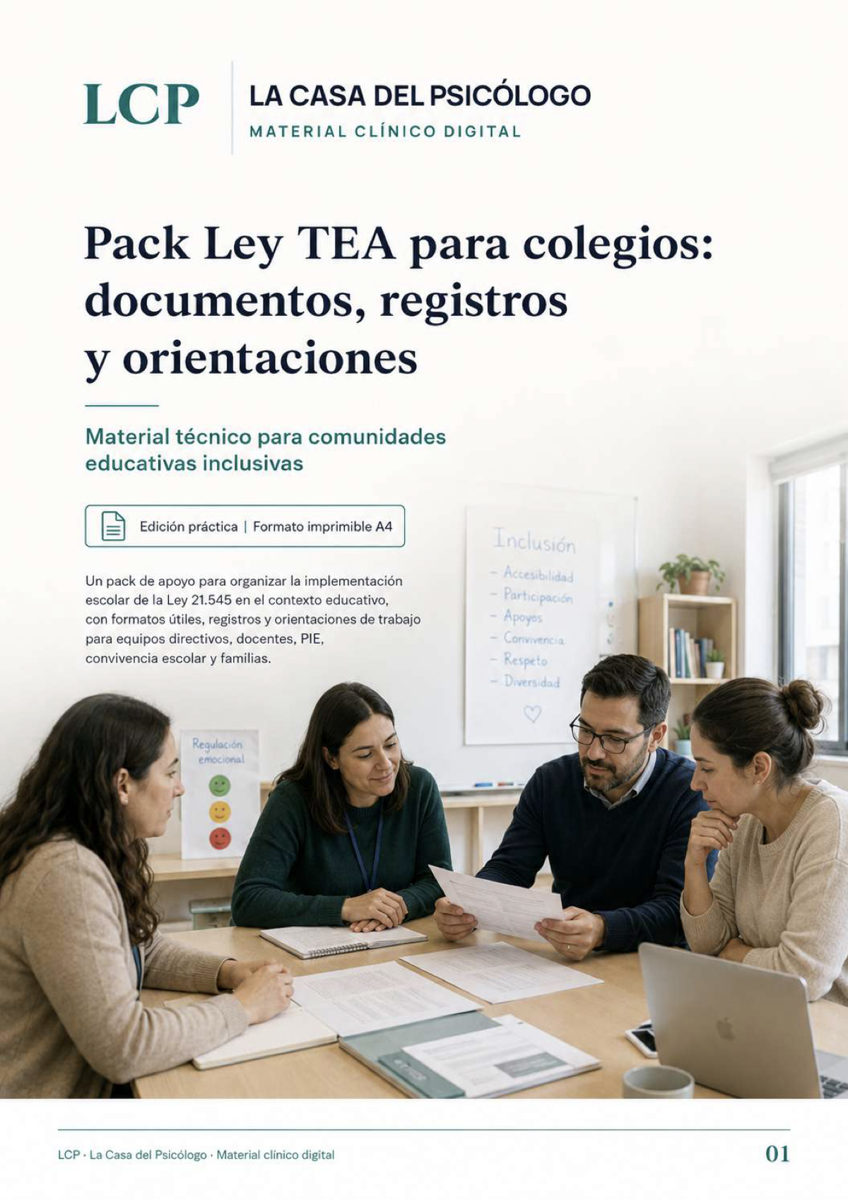 Pack Ley TEA para colegios: documentos, registros y orientaciones