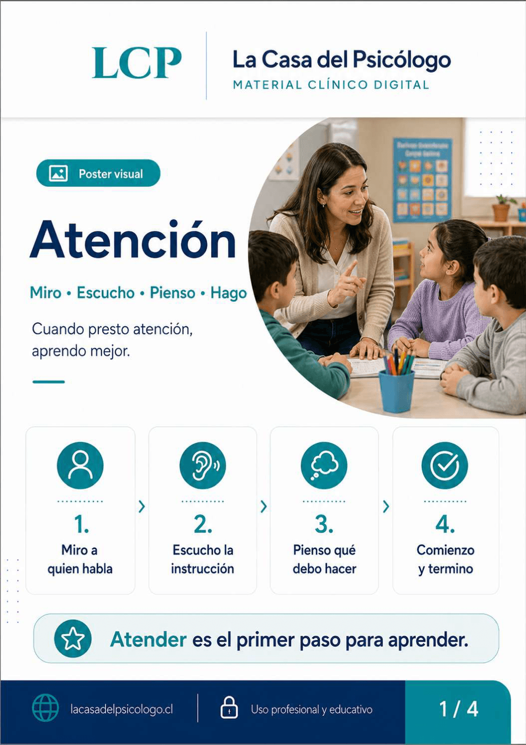 Set de posters: Atención, pausa y temporizador