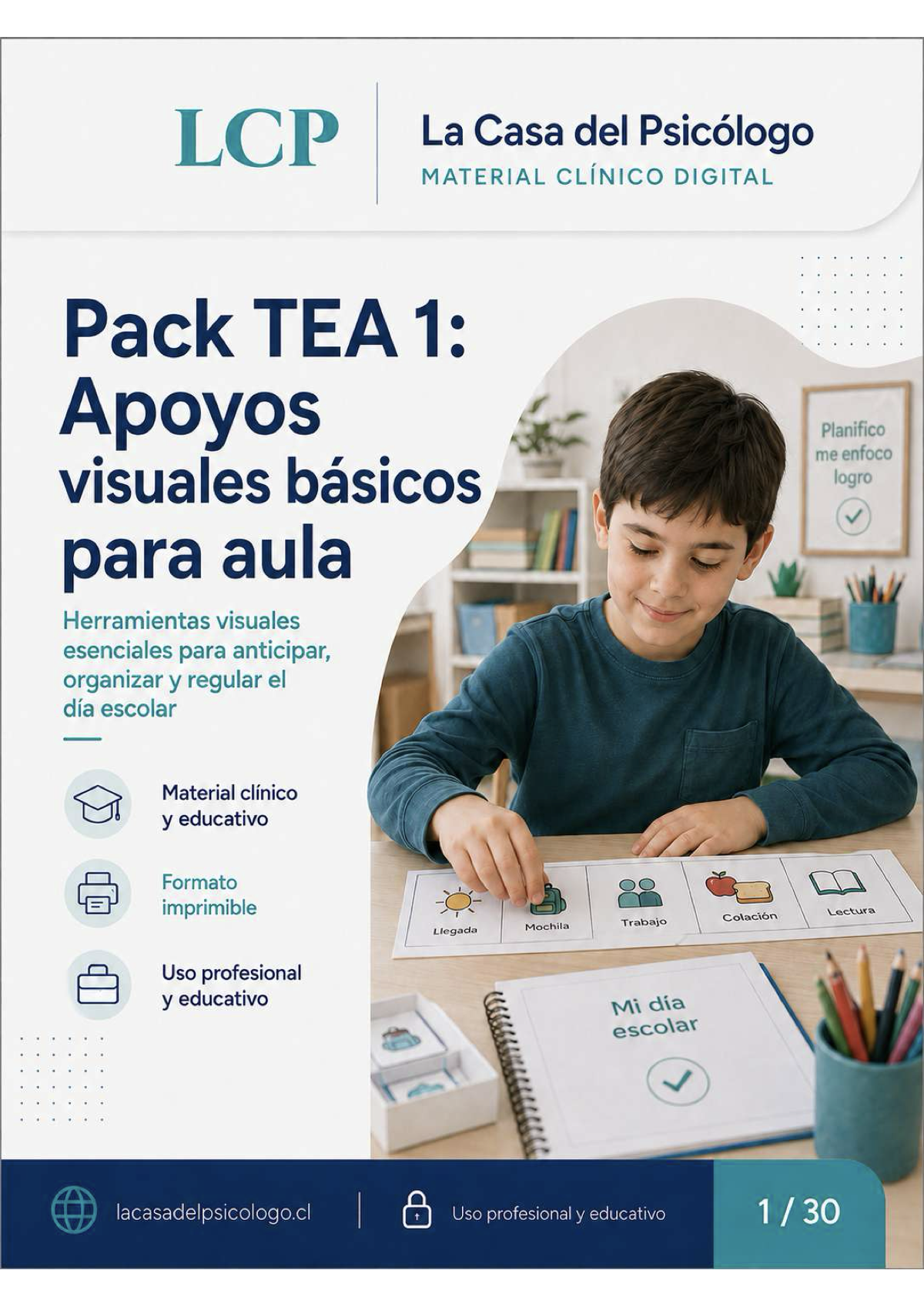 Pack TEA 1: Apoyos Visuales Básicos para Aula y Casa